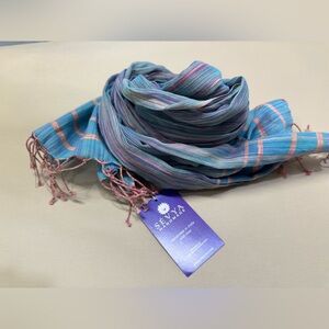 Sevya handmade lightweight super soft scarf or wrap.  Boho, coastal Indian NWT